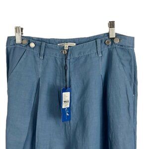 Rebecca Minkoff NWT Linen-Blend Powder Blue Pleated Lightweight Pants